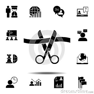 ceremony, cutting icon. Simple glyph vector element of Business global icons set for UI and UX, website or mobile application Stock Photo