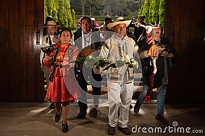 Ceremony of the Mazahua ethnic group Editorial Stock Photo