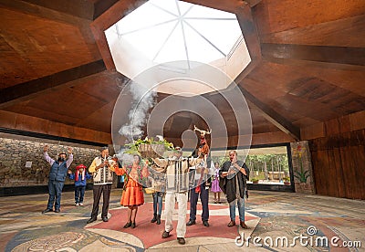 Ceremony of the Mazahua ethnic group Editorial Stock Photo