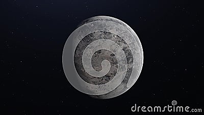Ceres dwarf planet in its own orbit in the outer space. 3D render Stock Photo