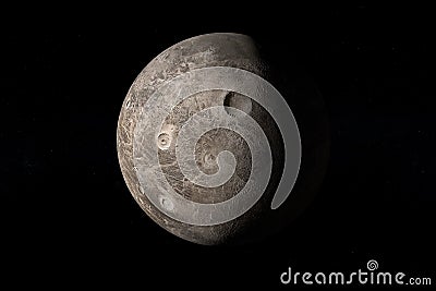 Ceres, dwarf planet, in the outer space. 3d render Stock Photo