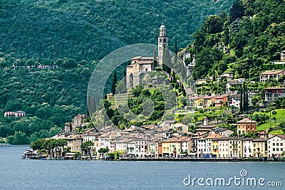 Ceresio lake (Ticino, Switzerland) Stock Photo