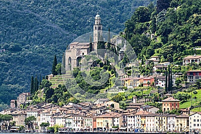 Ceresio lake (Ticino, Switzerland) Stock Photo