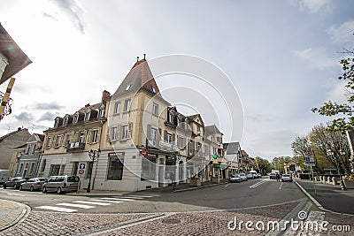 Cernay streets, France Editorial Stock Photo