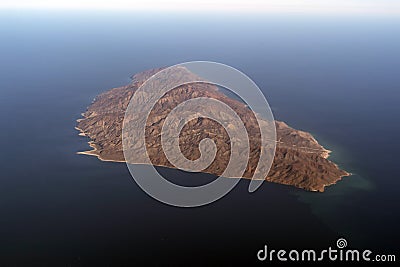 Cerralvo cousteau island baja california sur aerial Stock Photo