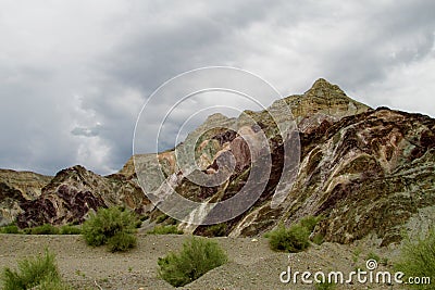 Cerro Alcazar rock formations in Argentina Stock Photo