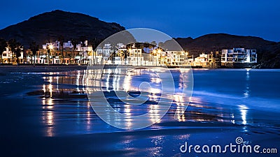 CERRO AZUL BEACH AT SOUTH OF LIMA, PERU Stock Photo