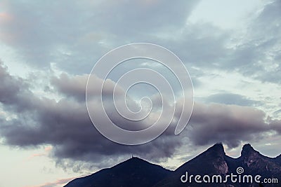 Cerro de la Silla mountain in Monterrey city Stock Photo