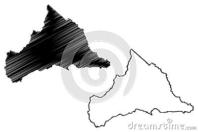 Cerro Largo Department Departments of Uruguay, Oriental Republic of Uruguay map vector illustration, scribble sketch Cerro Largo Vector Illustration