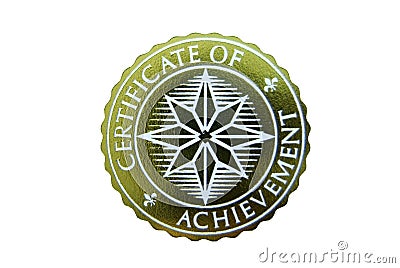 Certificate of Achievement Stock Photo