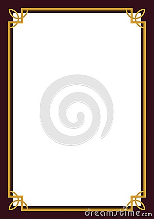 Certificate Border Vector Illustration