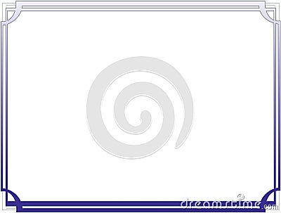 Certificate Border Letter-Sized 010 Vector Illustration