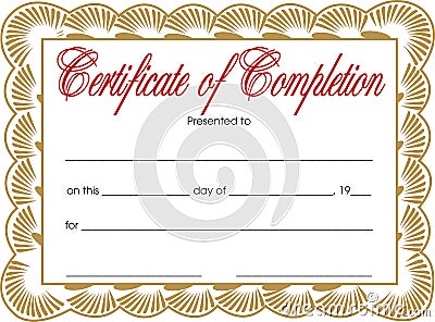 Certificate of completion Cartoon Illustration