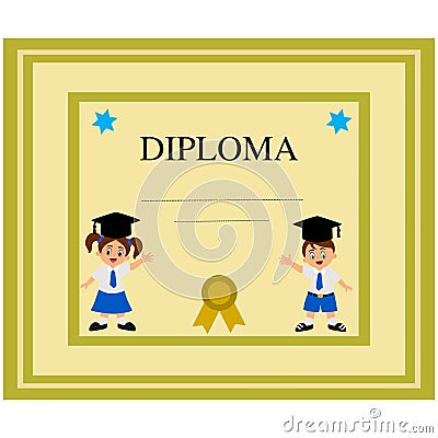 Certificate / Diploma background template. Frame Stock Photo