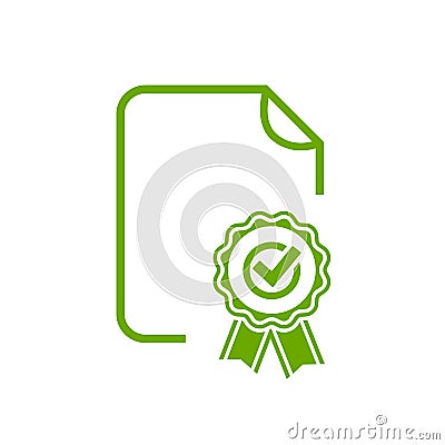 Certificate diploma icon Vector Illustration