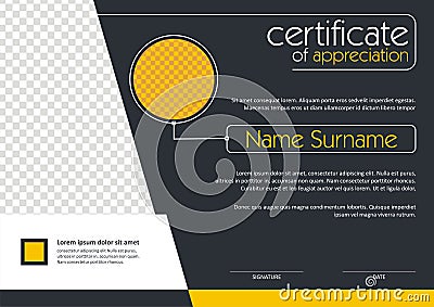 Certificate - Diploma Modern Style Design Stock Photo