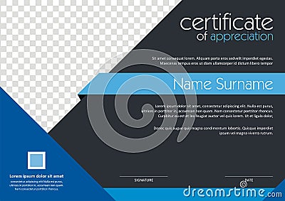 Certificate - Diploma Modern Style Design Stock Photo