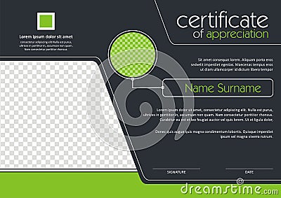 Certificate - Diploma Modern Style Design Stock Photo