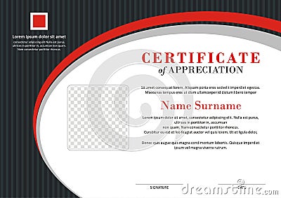 Certificate - Diploma Modern Style Design Stock Photo