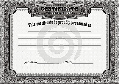 Certificate, Diploma template. Award pattern. Stock Photo