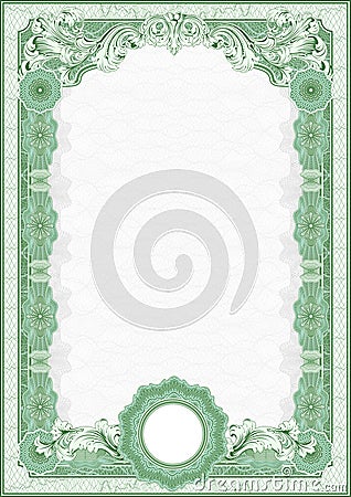 Certificate, Diploma template. Award pattern. Vector Illustration