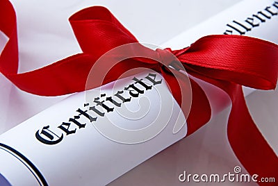 Certificate of excellence Stock Photo