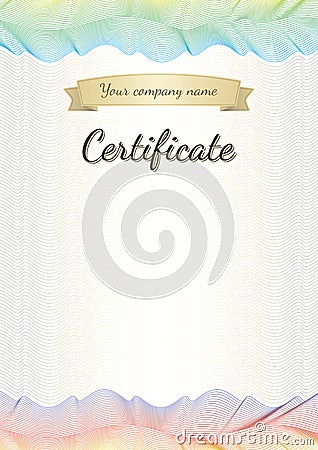 Certificate, graduate, diploma Vector Illustration