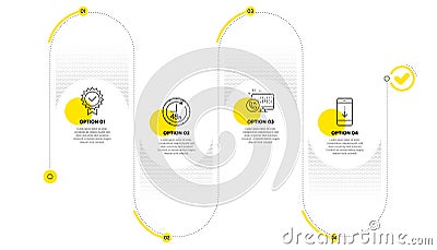 Certificate, 48 hours and Web call icons set. Scroll down sign. Vector Vector Illustration
