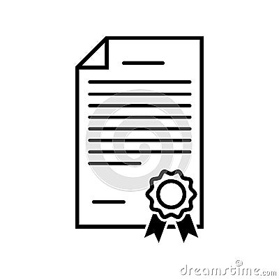 Certificate icon. Vector Vector Illustration