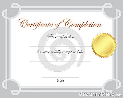 Certificate Vector Illustration