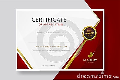 Certificate Luxury vertical modern Stock Photo