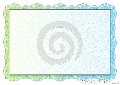 Certificate. pattern for currency and diplomas Vector Illustration