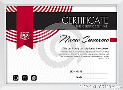 Certificate Vector Illustration