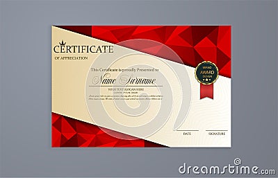 Certificate. Template diplomas, Vector Cartoon Illustration