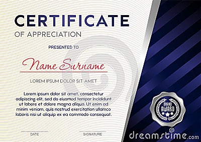 Certificate template luxury and diploma style Vector Illustration