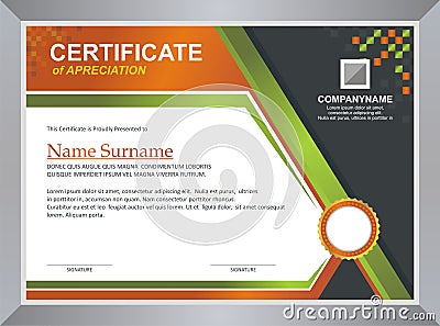 Certificate Template Stock Photo