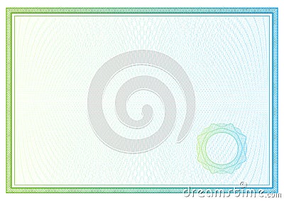 Certificate. Vector pattern for currency, diplomas Vector Illustration