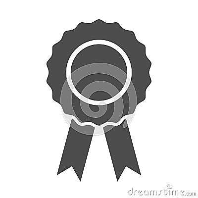 Certification seal award icon, symbol. Ribbon stamp symbol vector isolated Vector Illustration