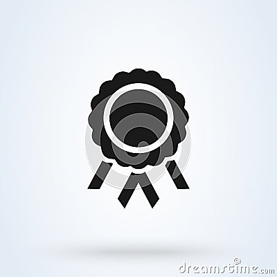 Certification seal ribbon, Simple vector modern icon design illustration Vector Illustration