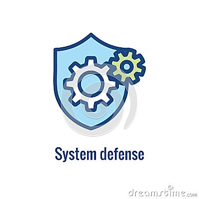 Certified Ethical Hacking icon showing security and hacking idea Vector Illustration