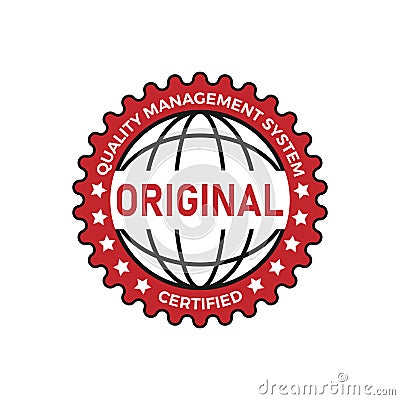 Certified Original Stamp Design Vector Art Seal. badge Illustration Icon. Vector Illustration