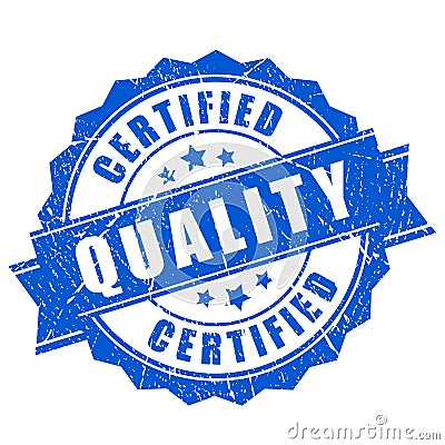 Certified quality vector stamp Vector Illustration