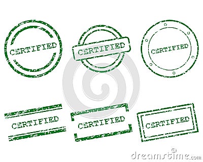 Certified stamps Vector Illustration