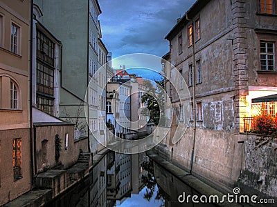 Certovka Canal in Prague Stock Photo