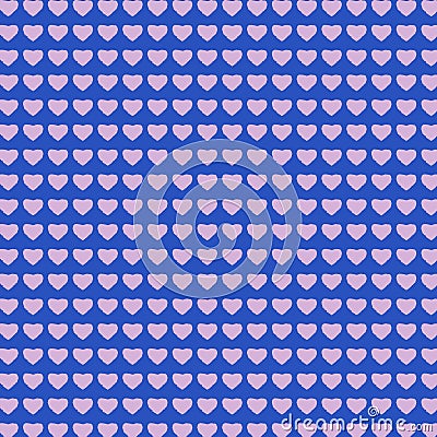 Cerulean blue and pink heart pattern Stock Photo