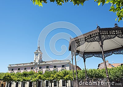 Cervantes Square, AlcalÃ¡ de Henares Stock Photo