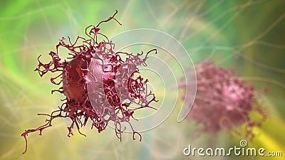 Cervical cancer cells Cartoon Illustration