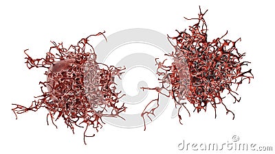 Cervical cancer cells Cartoon Illustration