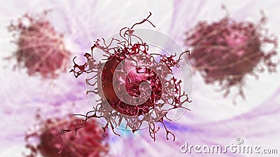 Cervical cancer cells Cartoon Illustration