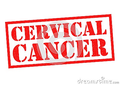 CERVICAL CANCER Rubber Stamp Stock Photo